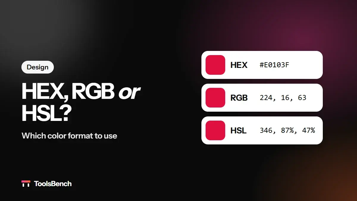 HEX vs RGB vs HSL: Which Color Format to Use
