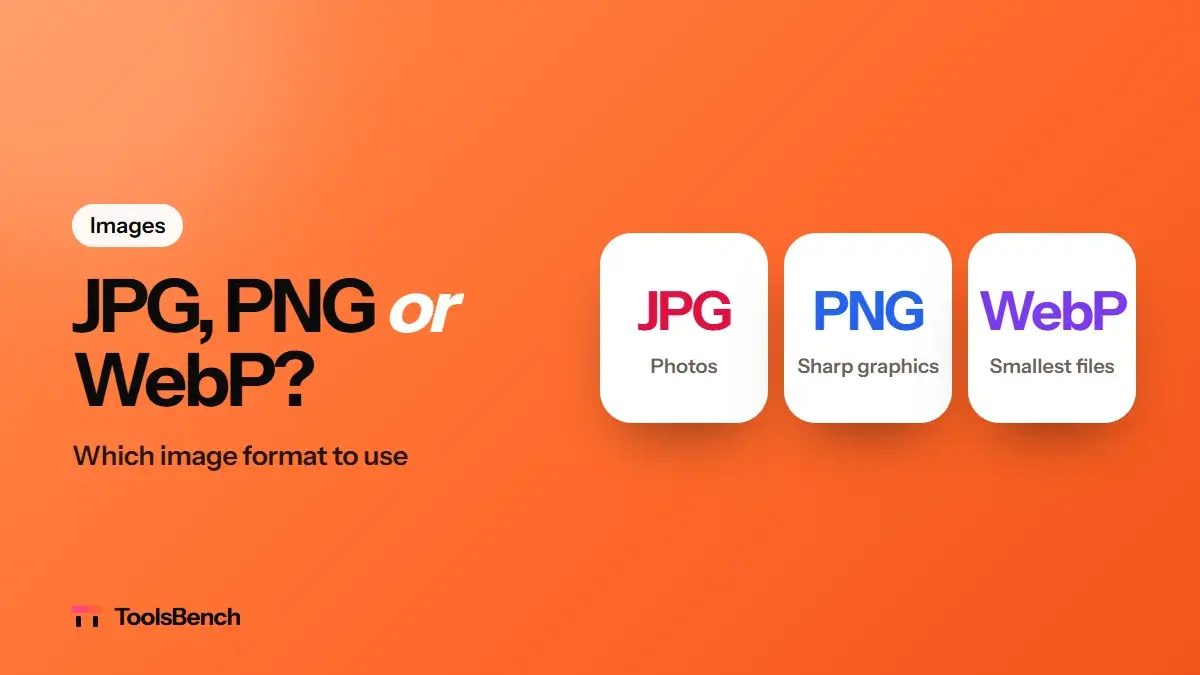 JPG vs PNG vs WebP: Which Image Format to Use