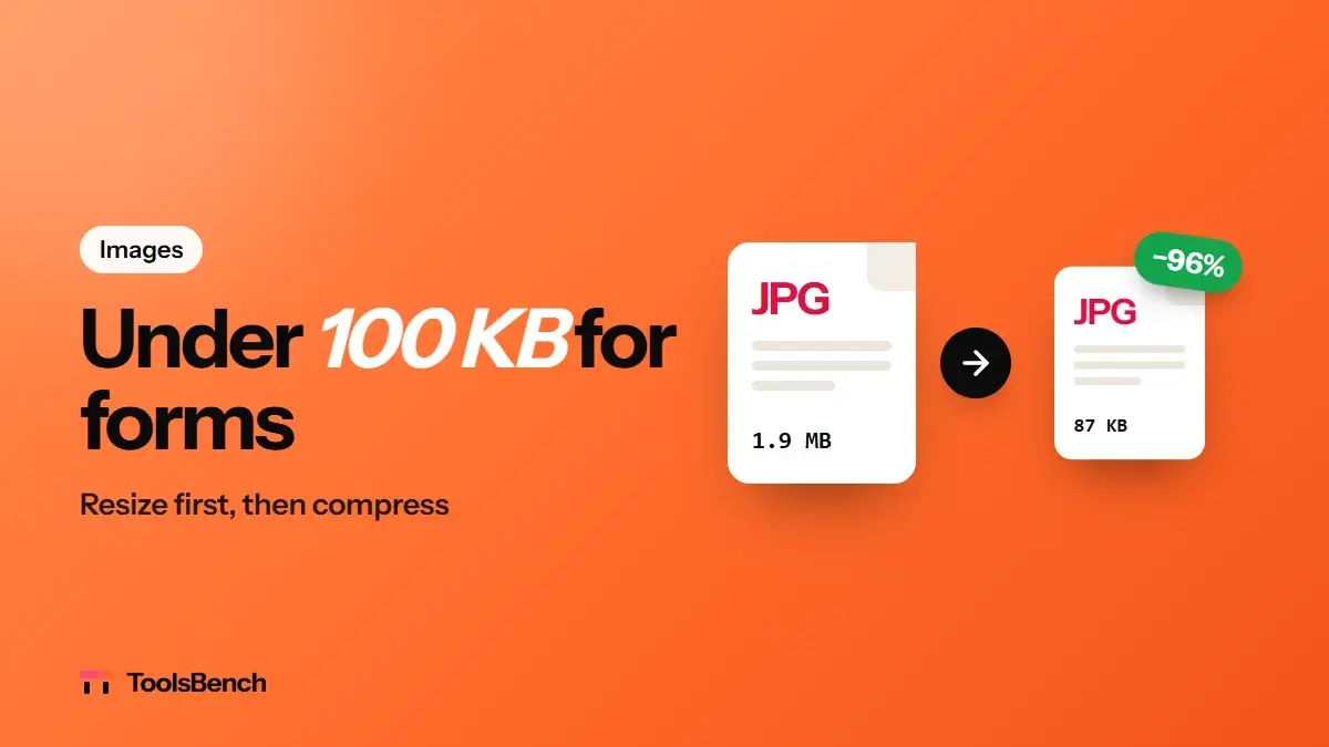 How to Reduce Image Size to Under 100 KB or 200 KB for Online Forms
